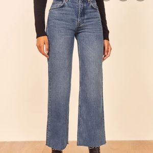 Reformation Wide Leg Cropped Jeans